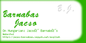 barnabas jacso business card